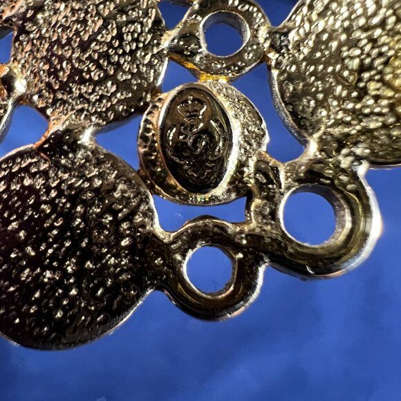 Premier Design Black Braided Necklace With Bead Accents & Gold Circle Pendant Se - Picture 5 of 5